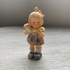 Goebel Berta Hummel 1997 - Surprise For You -  Christmas Girl Figurine Ornament